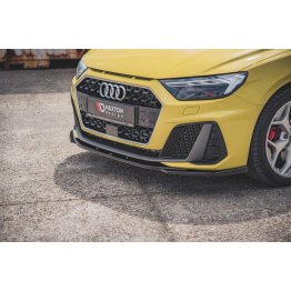 Накладка сплиттер на передний бампер Вариант2 на Audi A1 GB S-Line